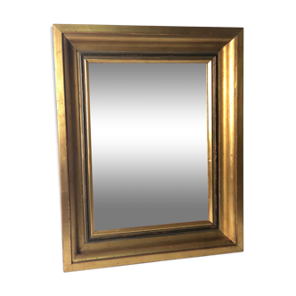 Rectangular mirror in gilded wood 54 x 44 cm