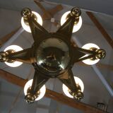 Rare Art Nouveau Chandelier by Emil Kralik for Vulkania, 1920s