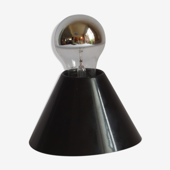Black cone ceiling lights "Jolly" by Bruno Celupica for Tronconi, Italy 1970s, set of three.