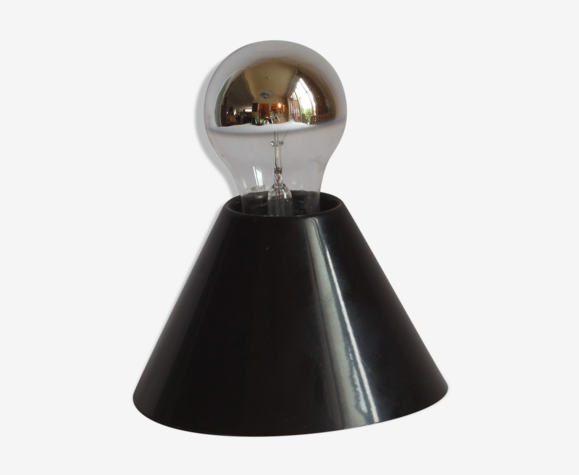 Plafonniers à cône noir « Jolly » de Bruno Celupica pour Tronconi, Italie années 1970, ensemble de trois.
