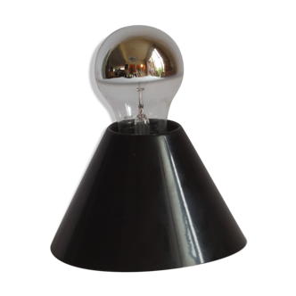 Black cone ceiling lights "Jolly" by Bruno Celupica for Tronconi, Italy 1970s, set of three.