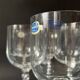 set of 8 genuine crystal wine glasses with Venetian beads