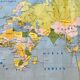 School map of the world / political and physical planisphere 60s