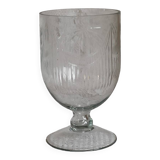 Chiseled crystal vase