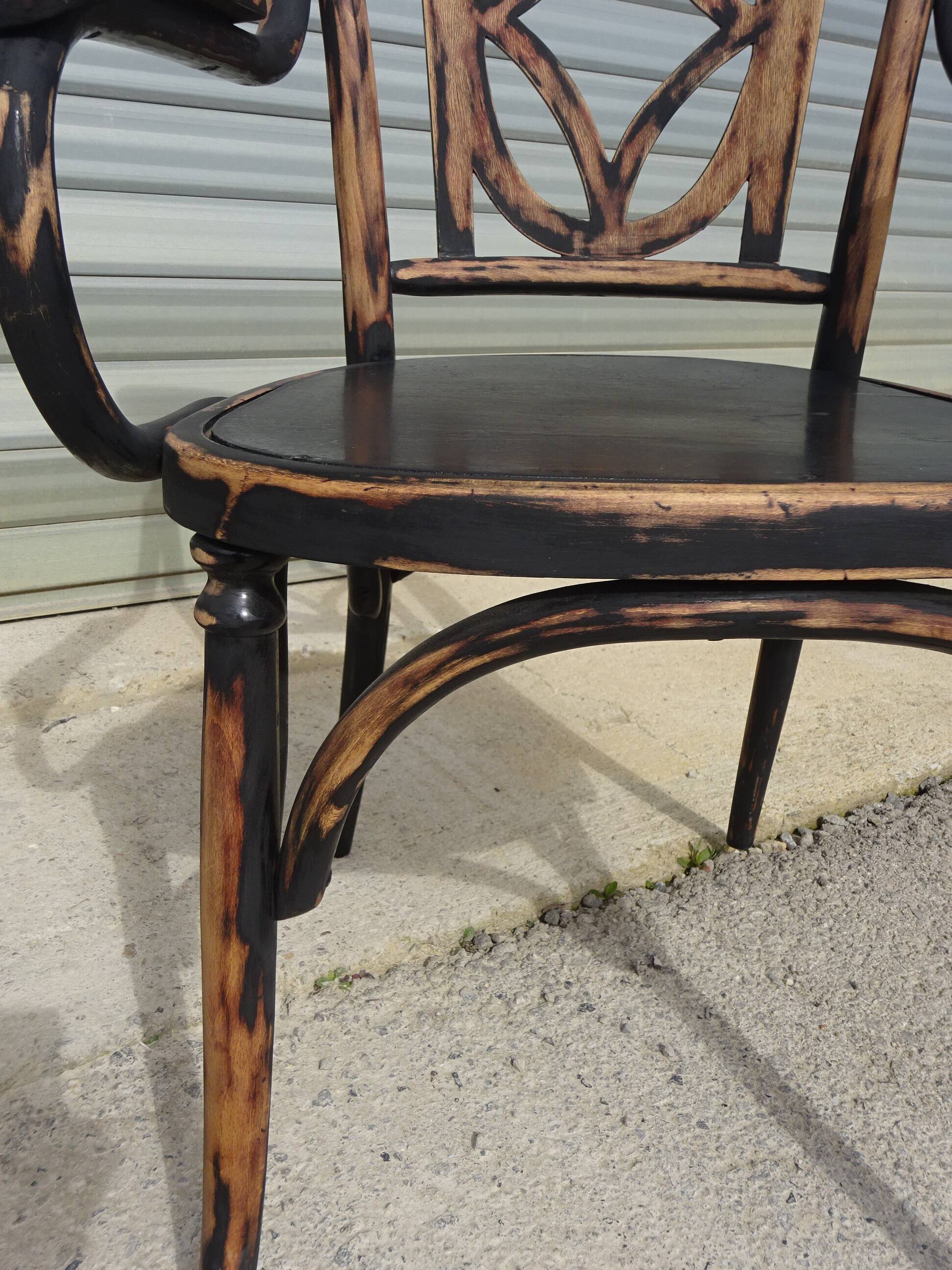 Baumann 1910s lounge, bench, armchair and bistro chair