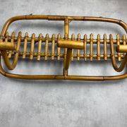 1960s Italian Rattan Coat Rack