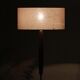 Vintage Scandinavian lamp in teak/chromed metal/cotton