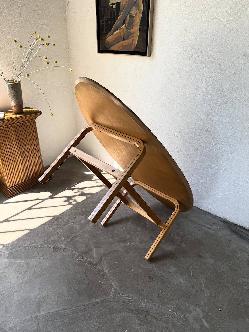 Oval coffee table beech 1980 Aalto Ikea