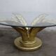 Regency coffee table with faceted glass top