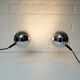 Space Age  sphere plexiglass table lamps pair, 1960-70s