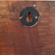 Wall shelf 3 shelves + 4 hooks cast iron in polychrome wood