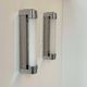 Pair of vintage wall lights, chromed metal, Italy 1970