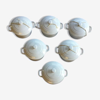 Set of 6 Mini Ceramic Pots