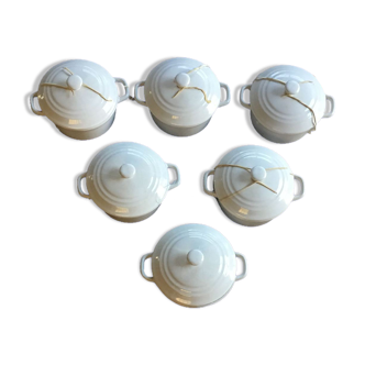 Set of 6 Mini Ceramic Pots