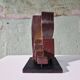 Patinated Cor Dam sculpture in fireclay, 1970s