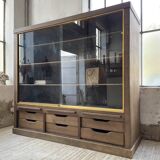XXL oak display cabinet