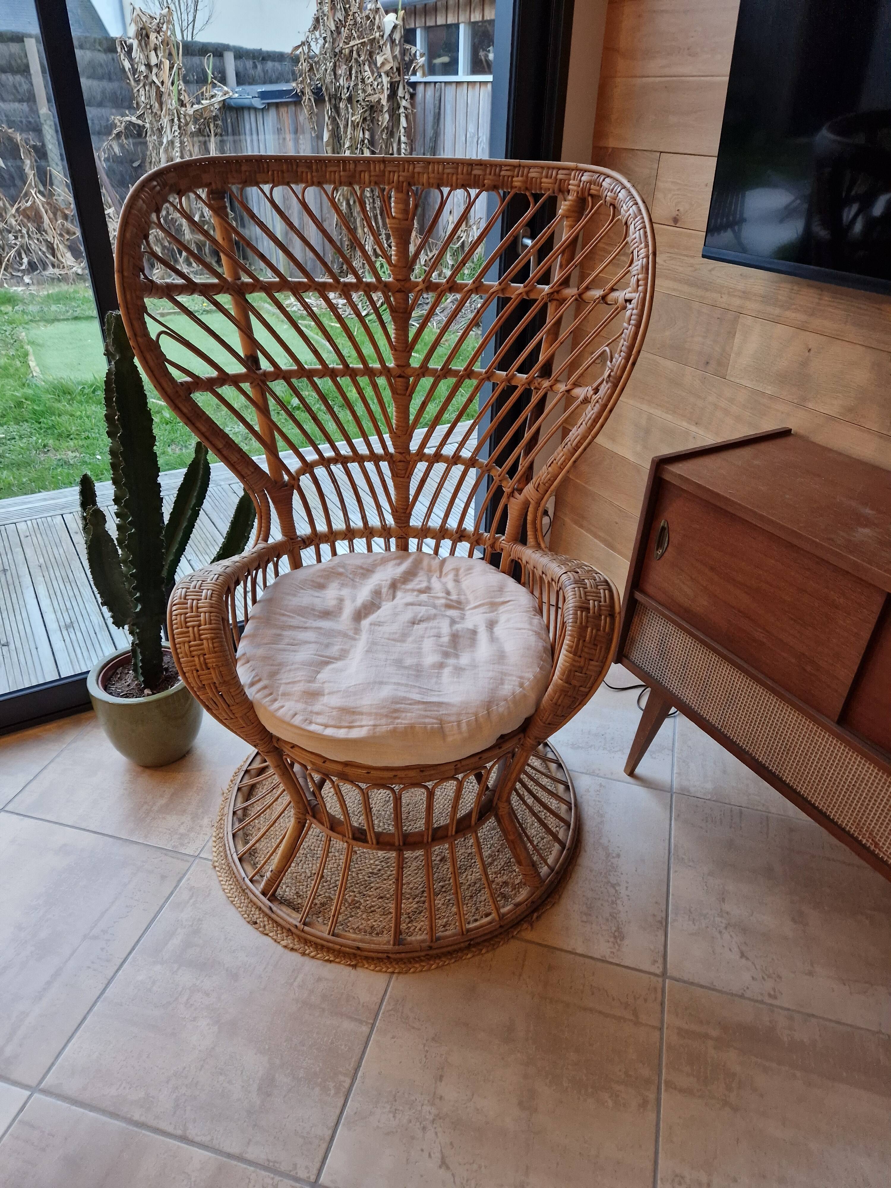 Gio Ponti wicker armchair