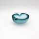 Murano Bullicante Peacock Blue Vide-Poche Vintage 60s 70s Art Glass