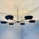 6-Light Mid Century Sputnik Antique Patina Chandelier Handmade Vintage Inspired Ceiling Pendant