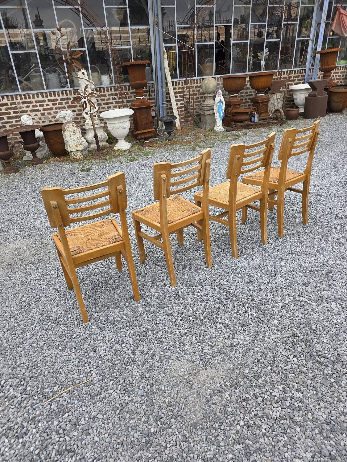 4 Vintage Chairs by Pierre Cruege, French design from the 60s