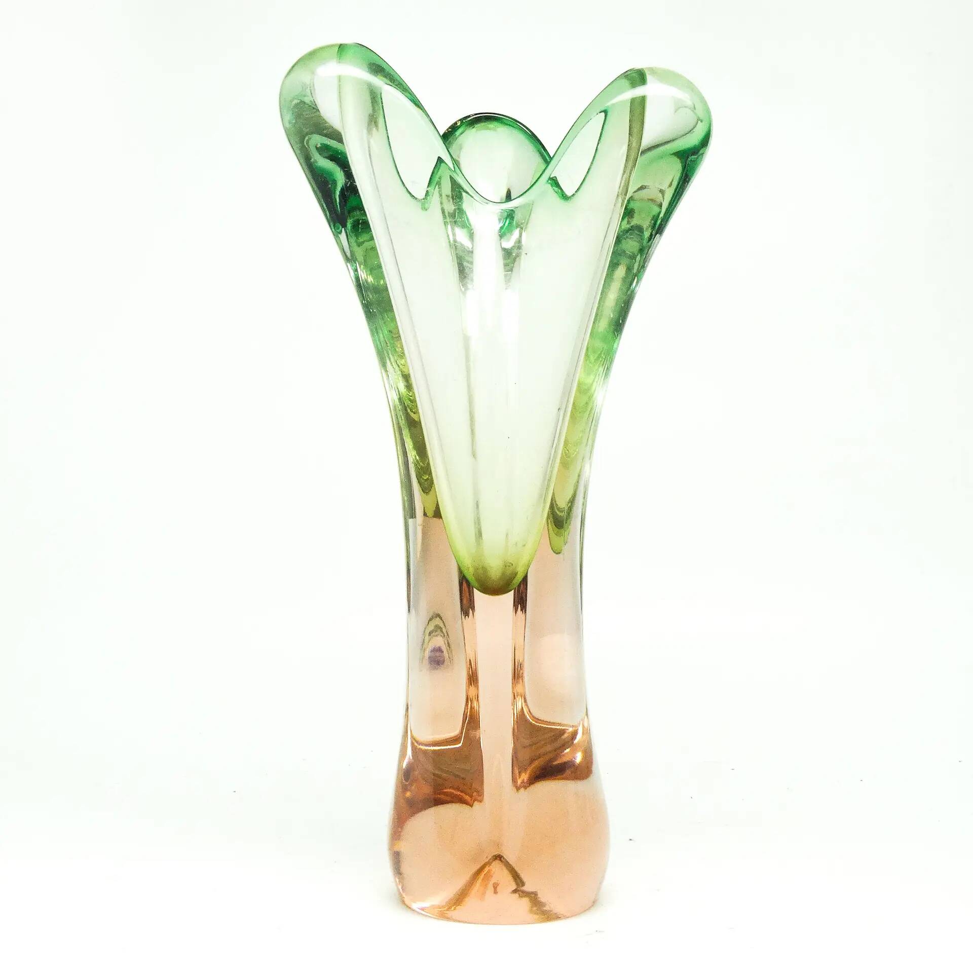 Mid-century modern vase, glass, designed by J. Hospodka, Czechoslovakia, 1960s