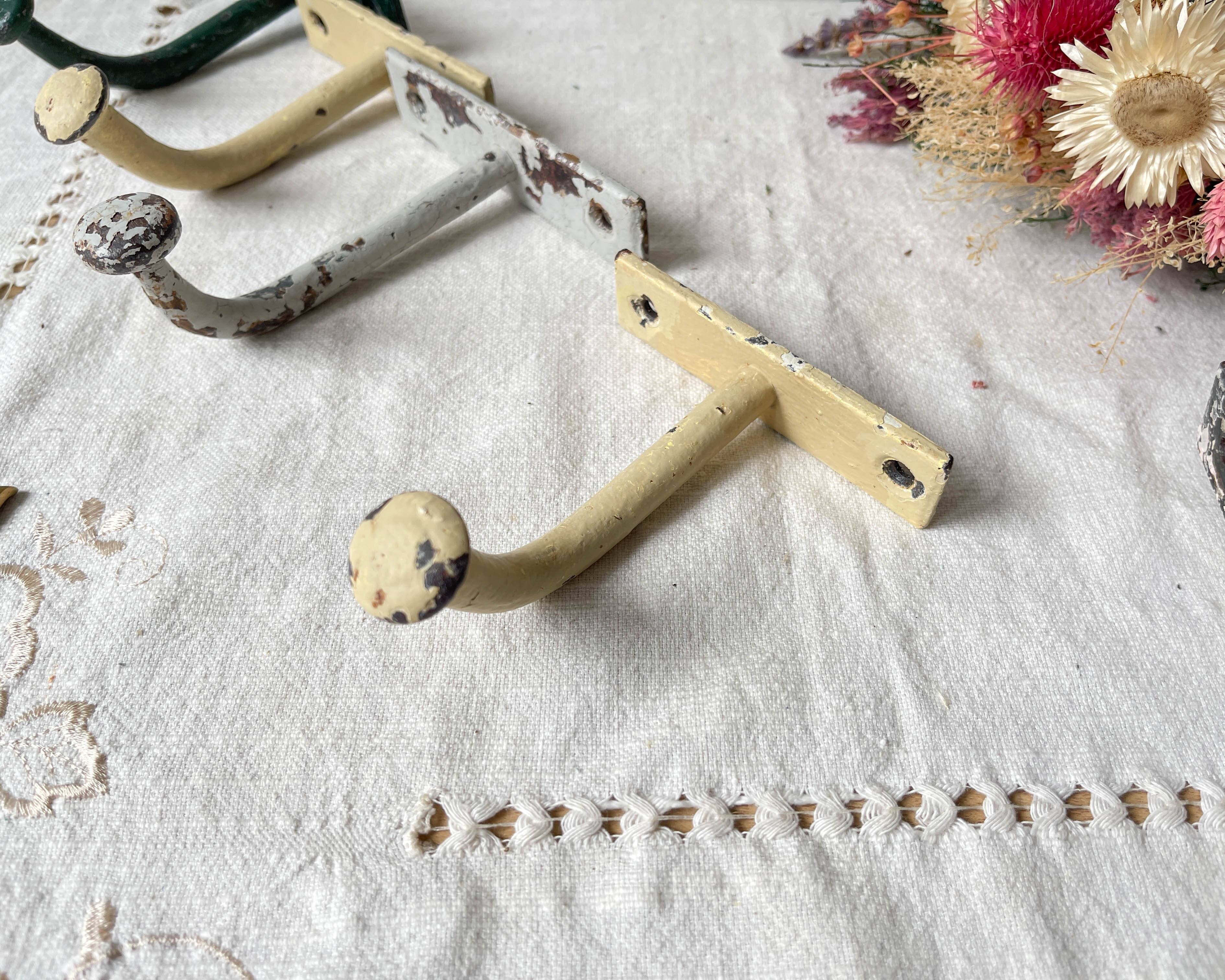 Vintage cast iron wall hooks