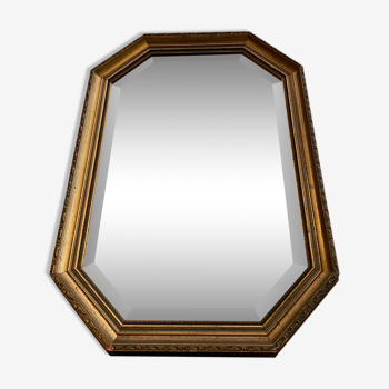 Octagonal Golden Mirror  43x68cm