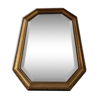Octagonal Golden Mirror  43x68cm