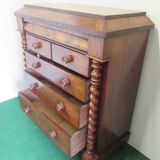 Scottish mahogany chest of drawers from 1880