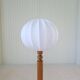 Modern sculptural Scandinavian floor lamp in pine by Uno Kristiansson, Sweden, 1970s.