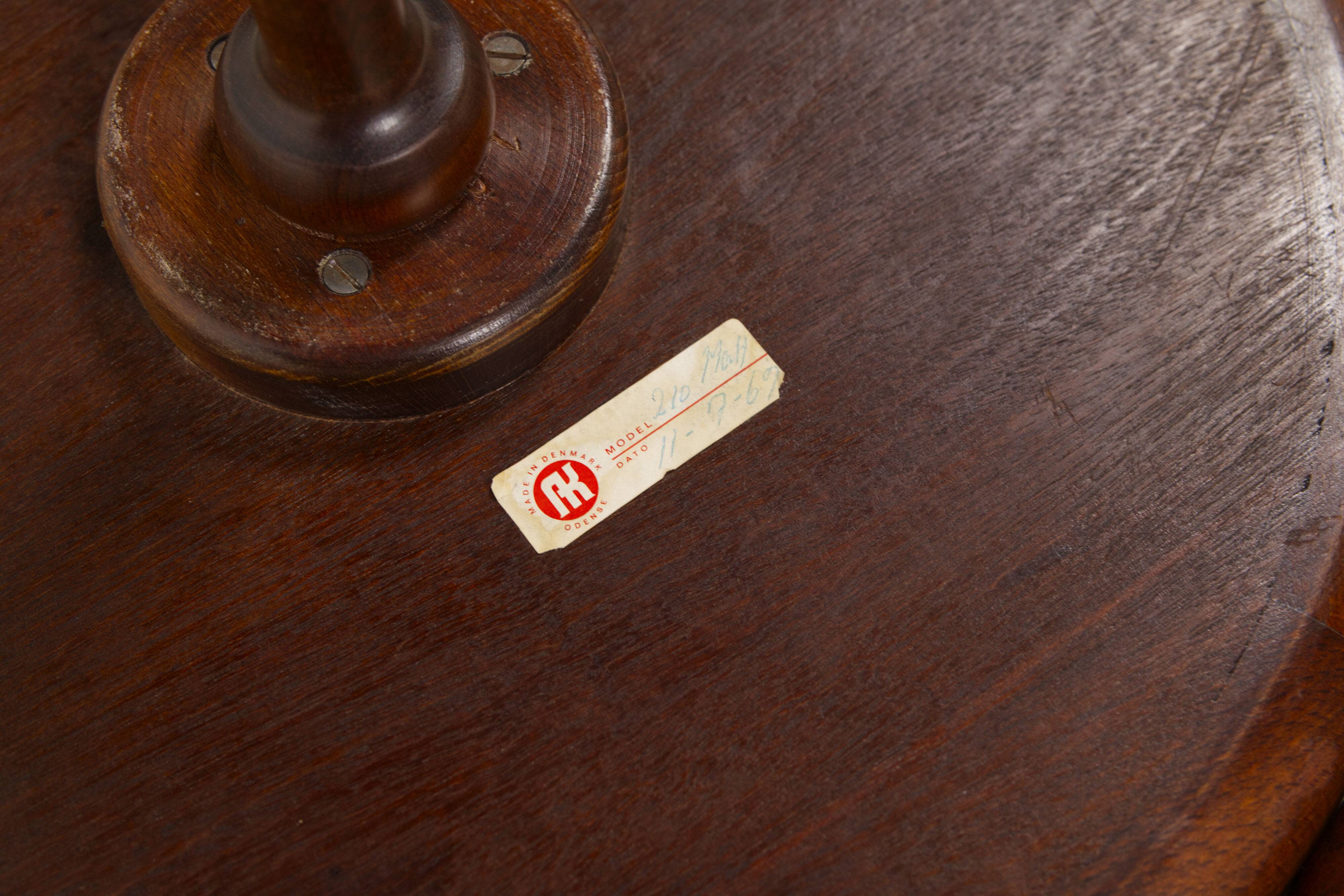 Pair of Mahogany side tables by Anton Kildeberg, Denmark 1960's
