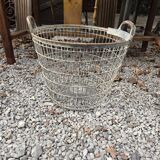 Old iron potato basket