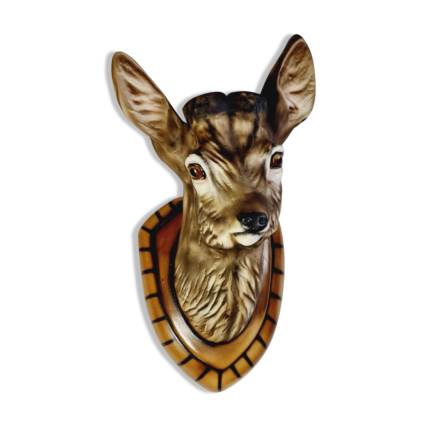Ceramic deer head trophy