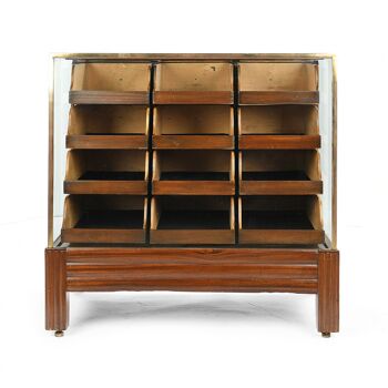 English mahogany and brass blouse furniture