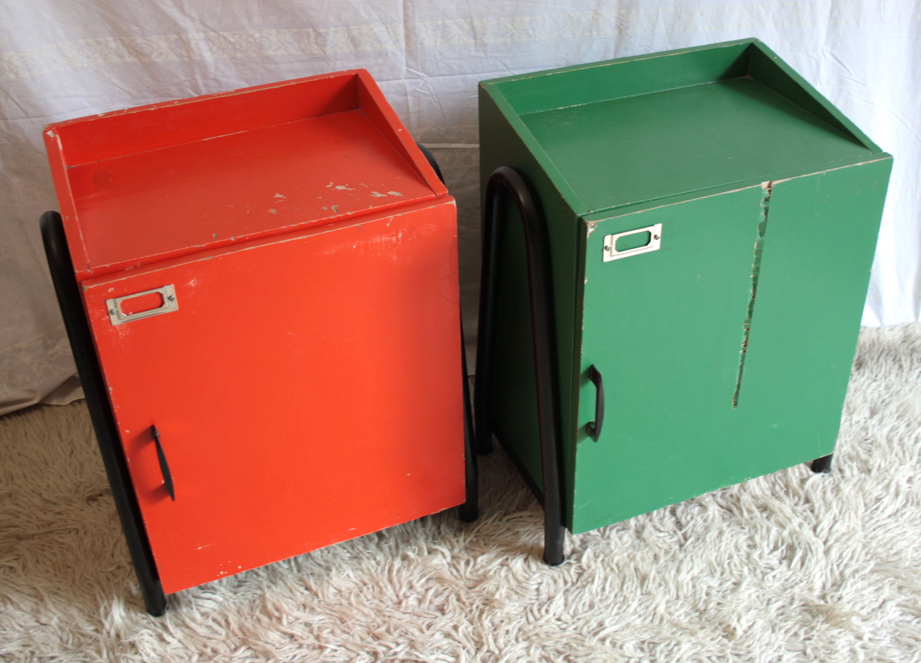 Bedside of boarding school (pair) - 50 years