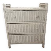 Vintage wicker chest of drawers