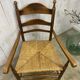 Vintage straw armchair