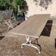 Old vintage wrought iron art nouveau garden furniture