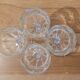 4 thick glass stemmed glasses