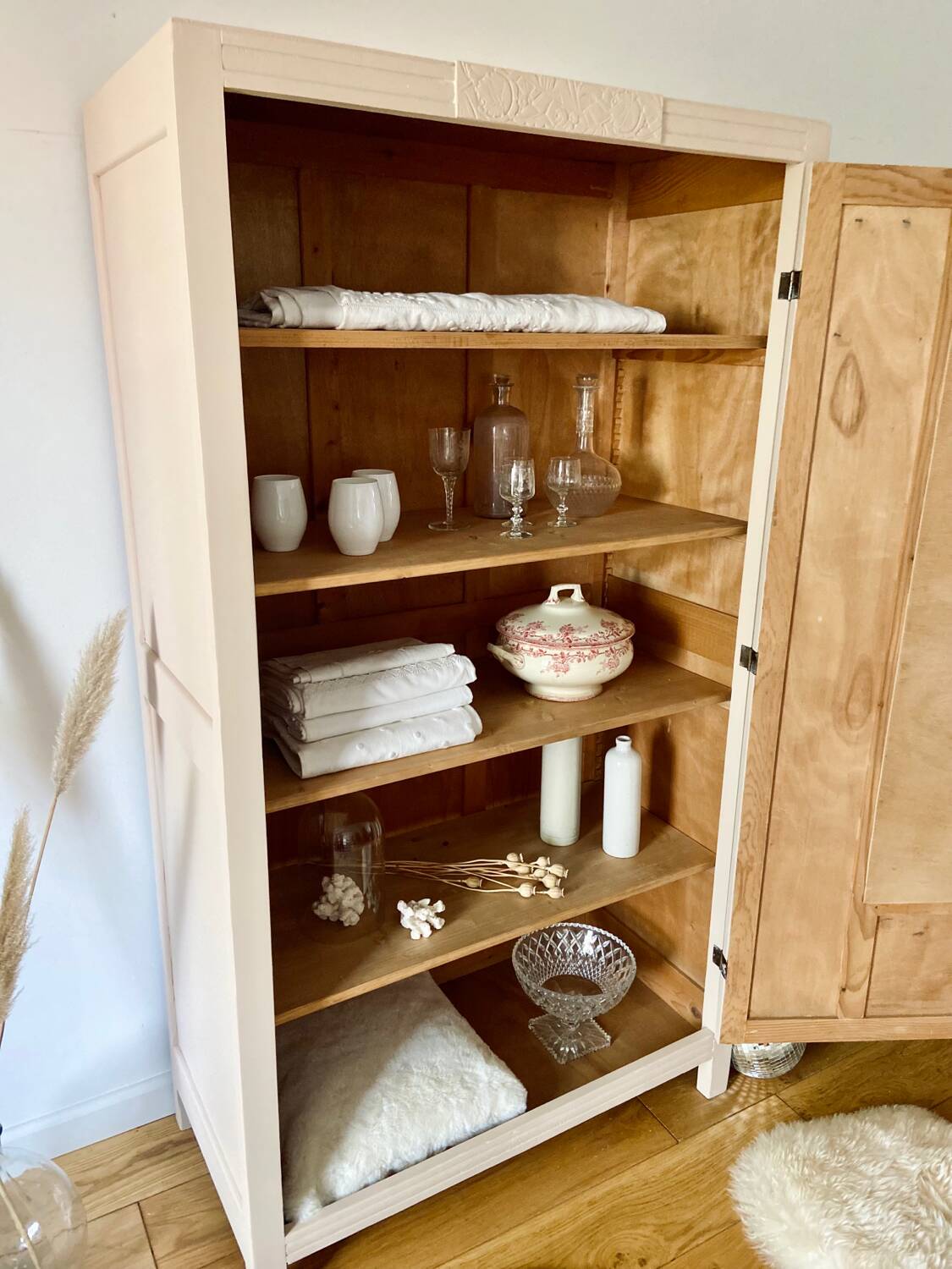 Parisian Art Deco nude pink wardrobe