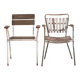 Antique garden chairs with armrests (c.1920). Set of 2 pieces #23
