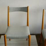 Pair of mid-century Austrian beech dining chairs by Anna Lülja Praun.