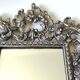 Antique/Rocaille/Louis XV Style Table Mirror. In silver-plated bronze