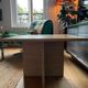 Travertine coffee table