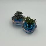 Pair of Artisanal Murano 'Sommerso' Glass Vases, 1960s