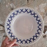 Suite de 8 assiettes creuses au pochoir