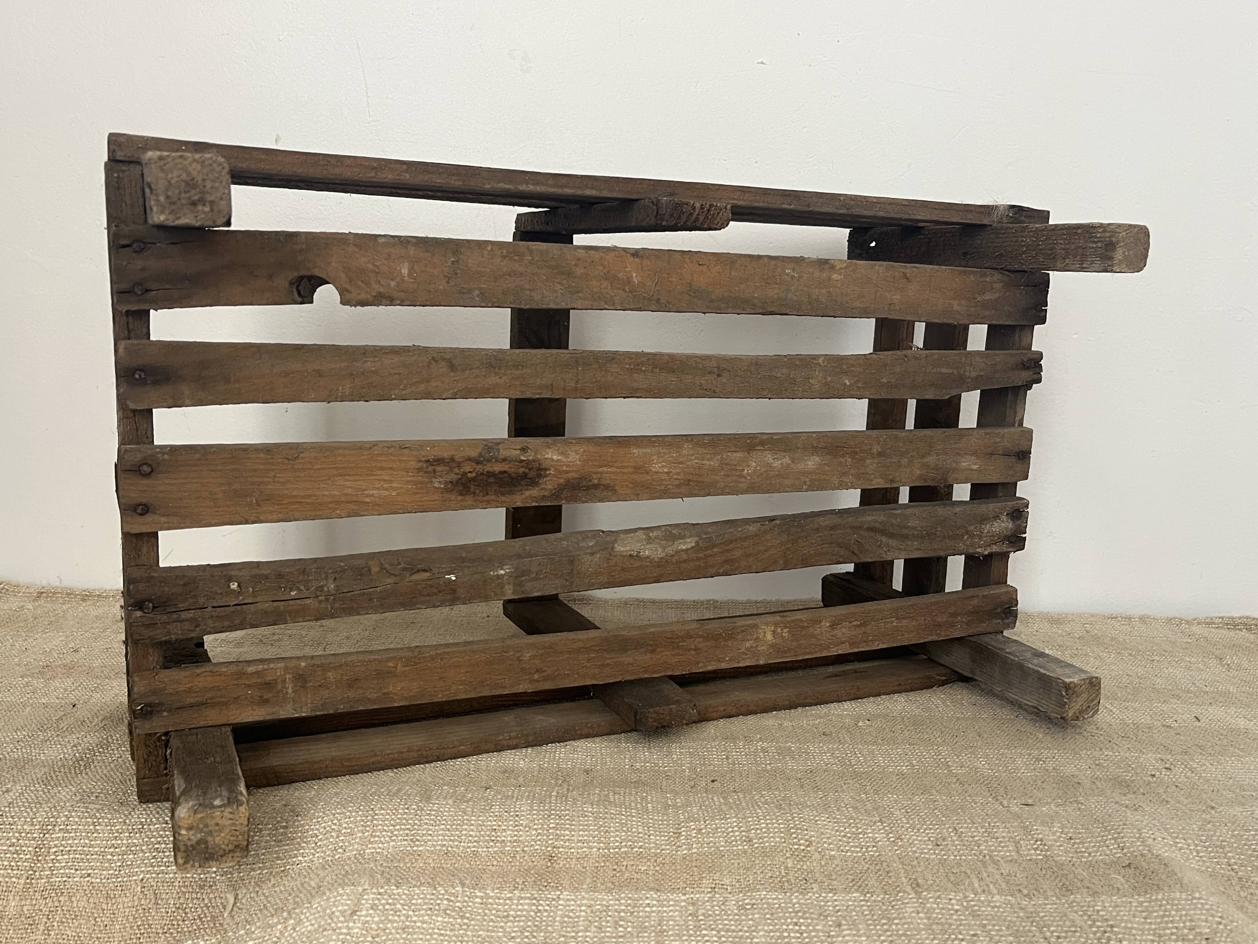 Wooden basket with shelves