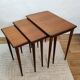 Vintage Danish nesting tables in teak.