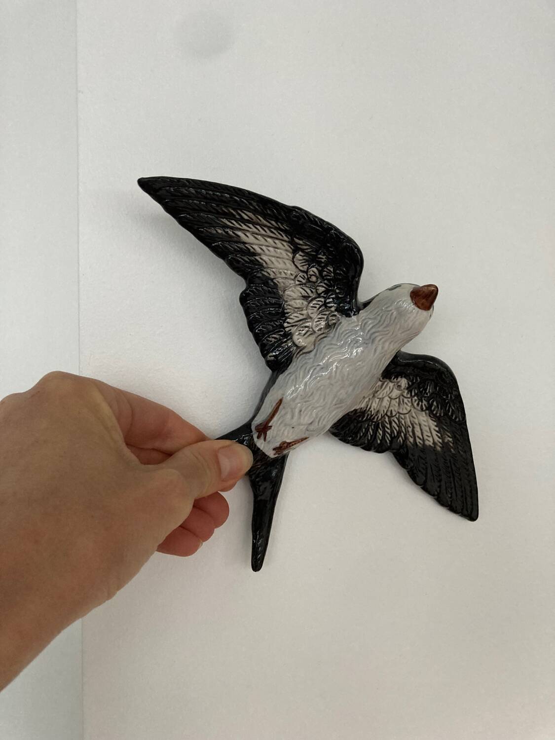 Hirondelle céramique vintage L22cm