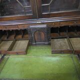 Mahogany secretary with display cabinet
